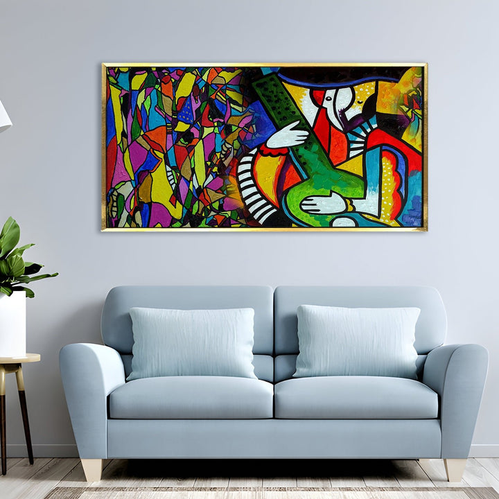 Modern Art Large Canvas Paintings. Framed Digital Reprints of Famous and Vibrant Artwork (MAWA02)