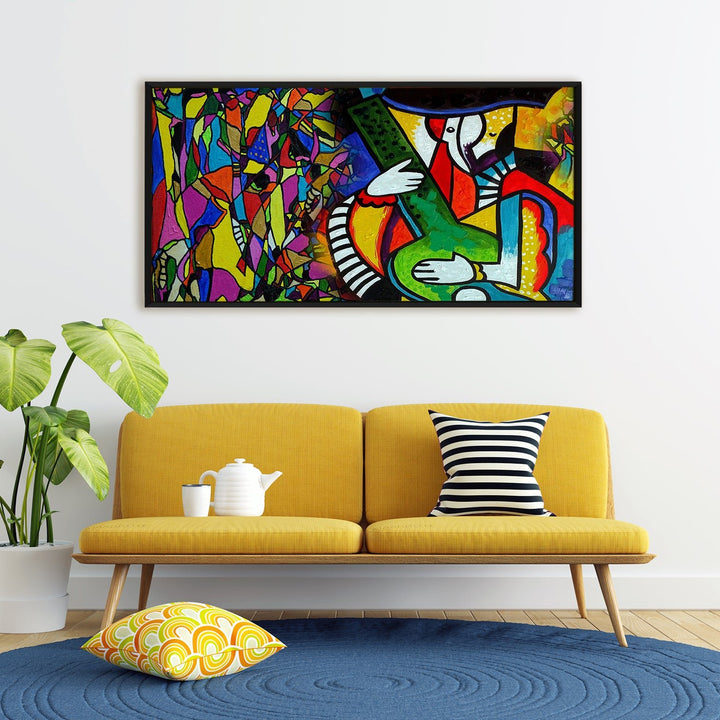 Modern Art Large Canvas Paintings. Framed Digital Reprints of Famous and Vibrant Artwork (MAWA02)