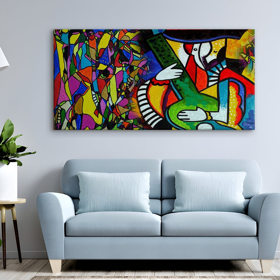 Modern Art Large Canvas Paintings. Framed Digital Reprints of Famous and Vibrant Artwork (MAWA02)