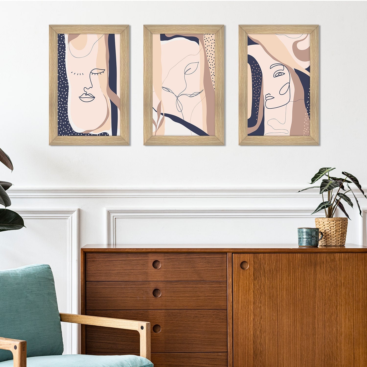 Modern Vintage Aesthetic Wall Painting For Living Room and Hotels Wall Decoration