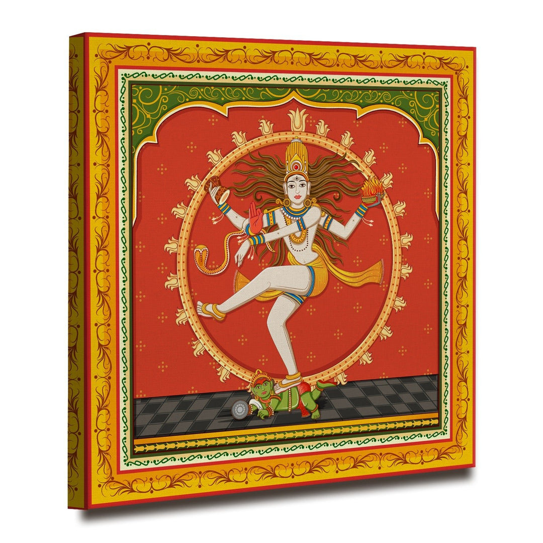 Natraj Dancing Pose Wall Art Canvas Painting For Home and Office Wall Decoration