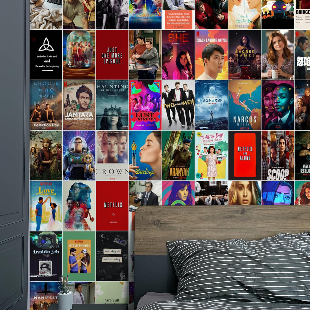 Netflix Grad Posters NETFLIX SERIES Posters Set of 120 Small Wall Poster Set Wall Collage f ...