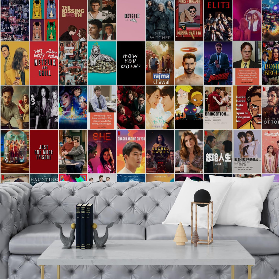 Netflix Grad Posters NETFLIX SERIES Posters Set of 120 Small Wall Poster Set Wall Collage f ...