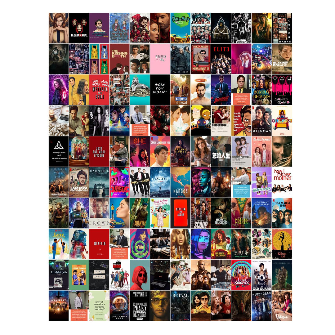 Netflix Grad Posters NETFLIX SERIES Posters Set of 120 Small Wall Poster Set Wall Collage f ...