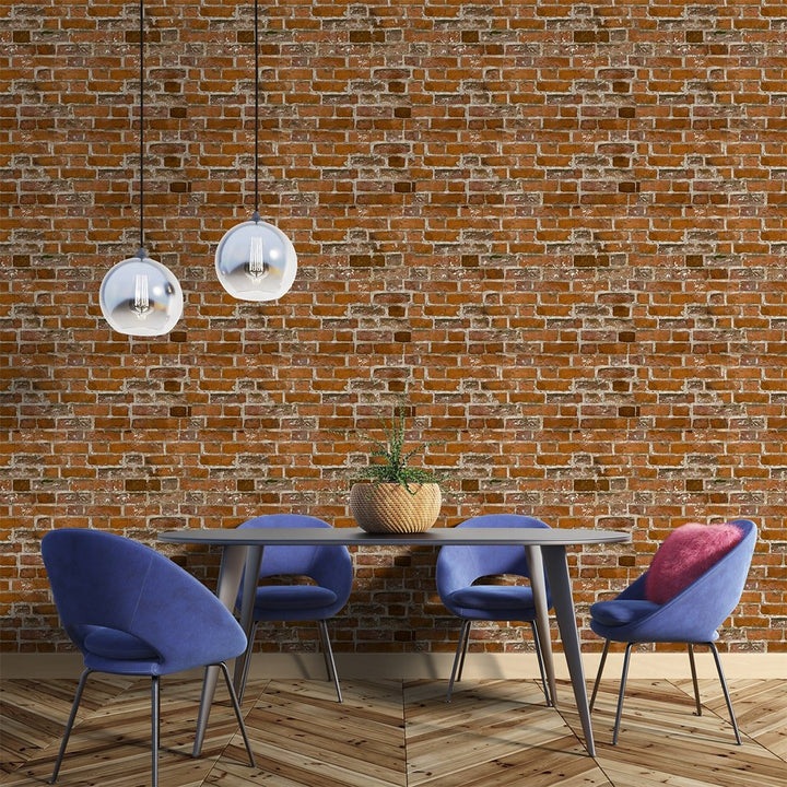 Old red brick wallpaper For Café and Restaurants Wall Decoration