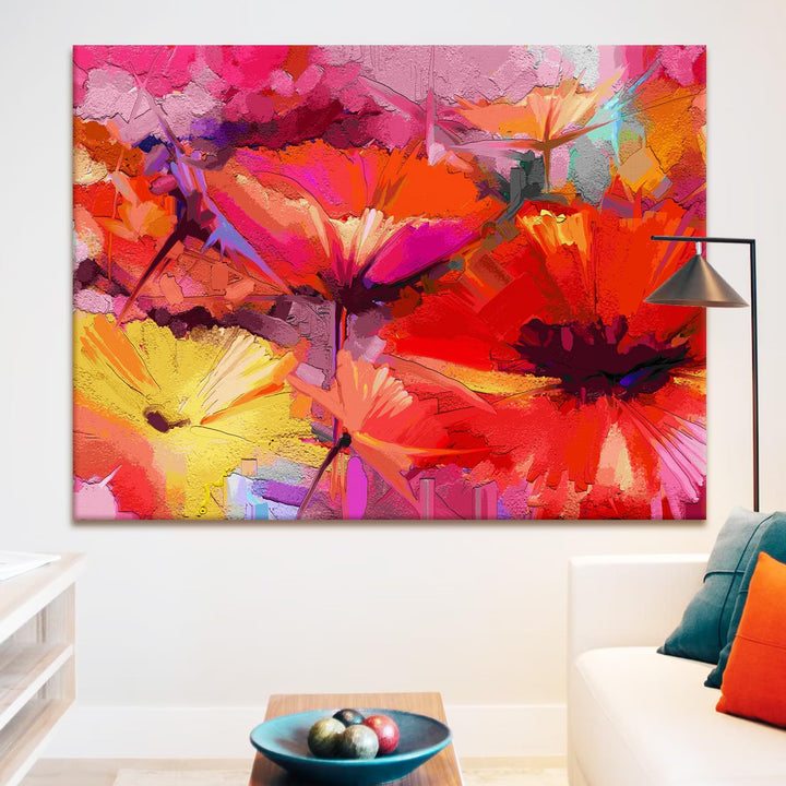 PAPER PLANE DESIGN Canvas Floral Wall Art: A Symphony of Nature's Elegance Large Size Canvas Framed Paintings For Living Room, Office, Home Decor. (FLWA01)
