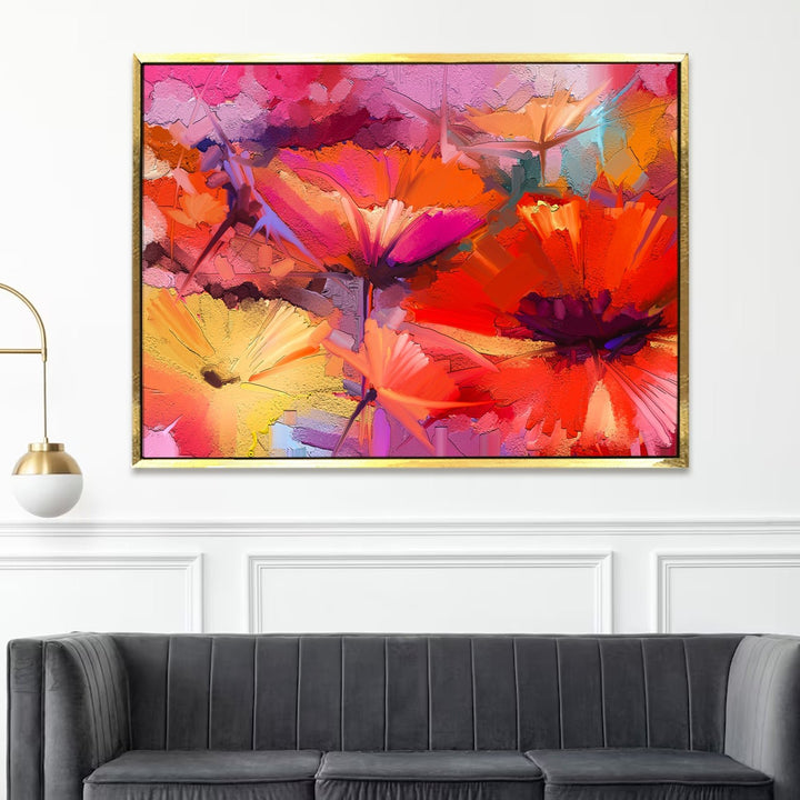 PAPER PLANE DESIGN Canvas Floral Wall Art: A Symphony of Nature's Elegance Large Size Canvas Framed Paintings For Living Room, Office, Home Decor. (FLWA01)