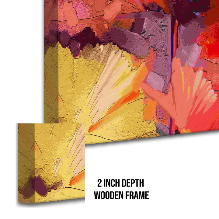 PAPER PLANE DESIGN Canvas Floral Wall Art: A Symphony of Nature's Elegance Large Size Canvas Framed Paintings For Living Room, Office, Home Decor. (FLWA01)