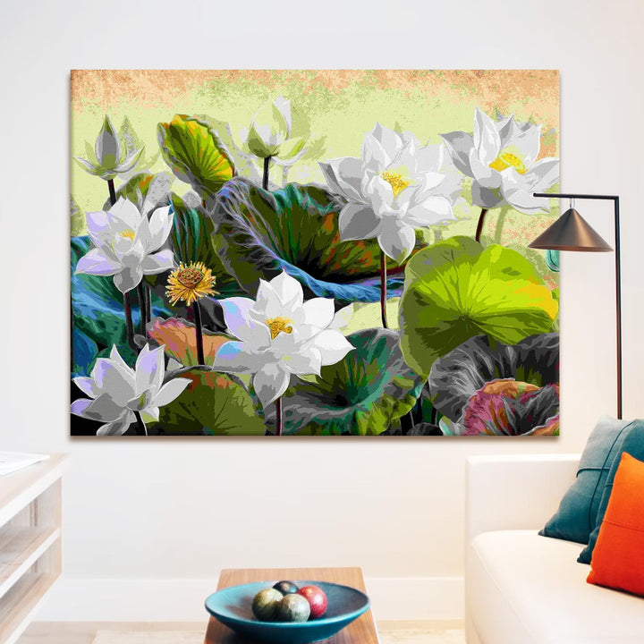 PAPER PLANE DESIGN Canvas Floral Wall Art: A Symphony of Nature's Elegance Large Size Canvas Framed Paintings For Living Room, Office, Home Decor. (FLWA02)