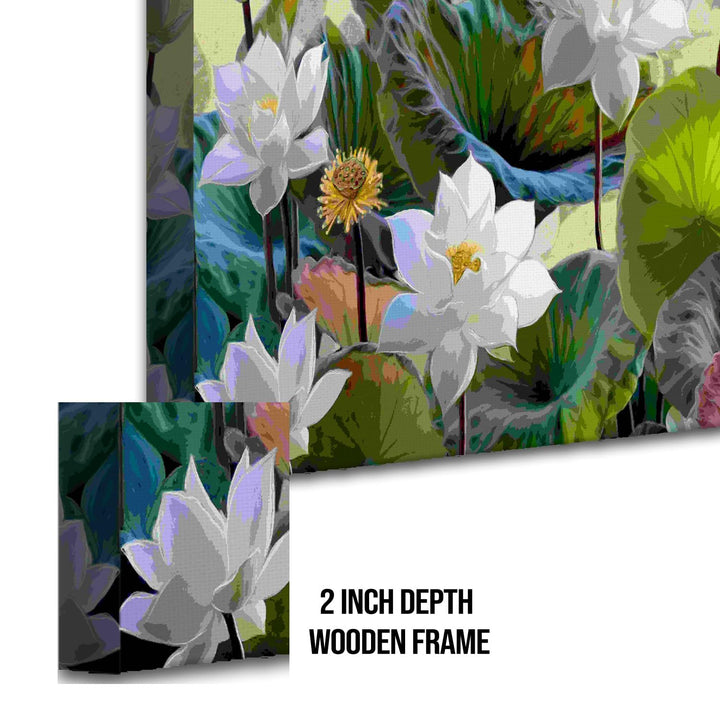 PAPER PLANE DESIGN Canvas Floral Wall Art: A Symphony of Nature's Elegance Large Size Canvas Framed Paintings For Living Room, Office, Home Decor. (FLWA02)
