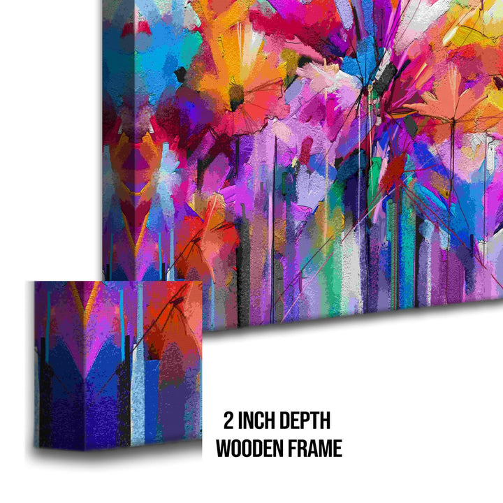 PAPER PLANE DESIGN Canvas Floral Wall Art: A Symphony of Nature's Elegance Large Size Canvas Framed Paintings For Living Room, Office, Home Decor. (FLWA04)