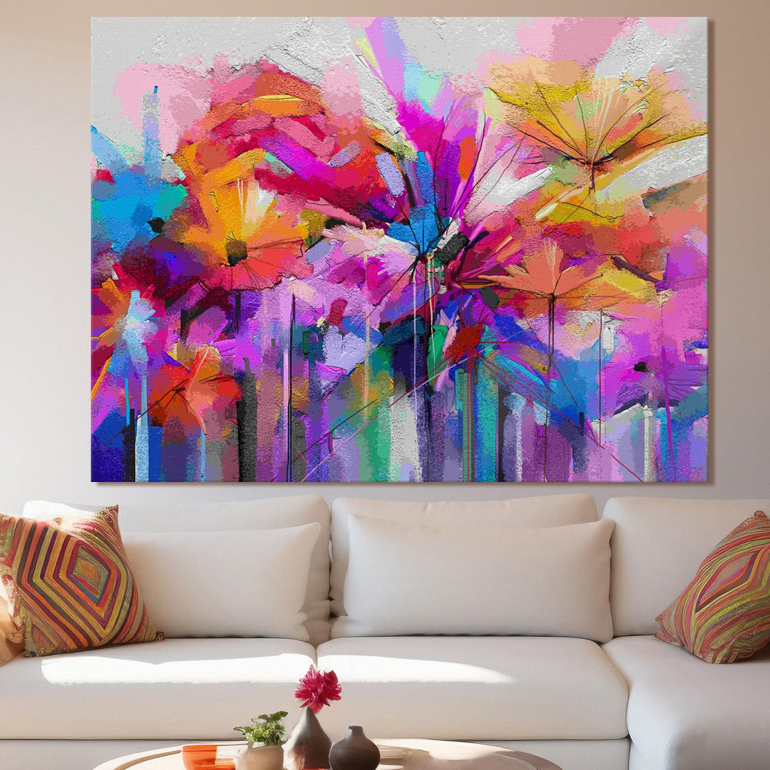PAPER PLANE DESIGN Canvas Floral Wall Art: A Symphony of Nature's Elegance Large Size Canvas Framed Paintings For Living Room, Office, Home Decor. (FLWA04)