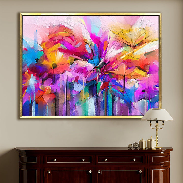 PAPER PLANE DESIGN Canvas Floral Wall Art: A Symphony of Nature's Elegance Large Size Canvas Framed Paintings For Living Room, Office, Home Decor. (FLWA04)