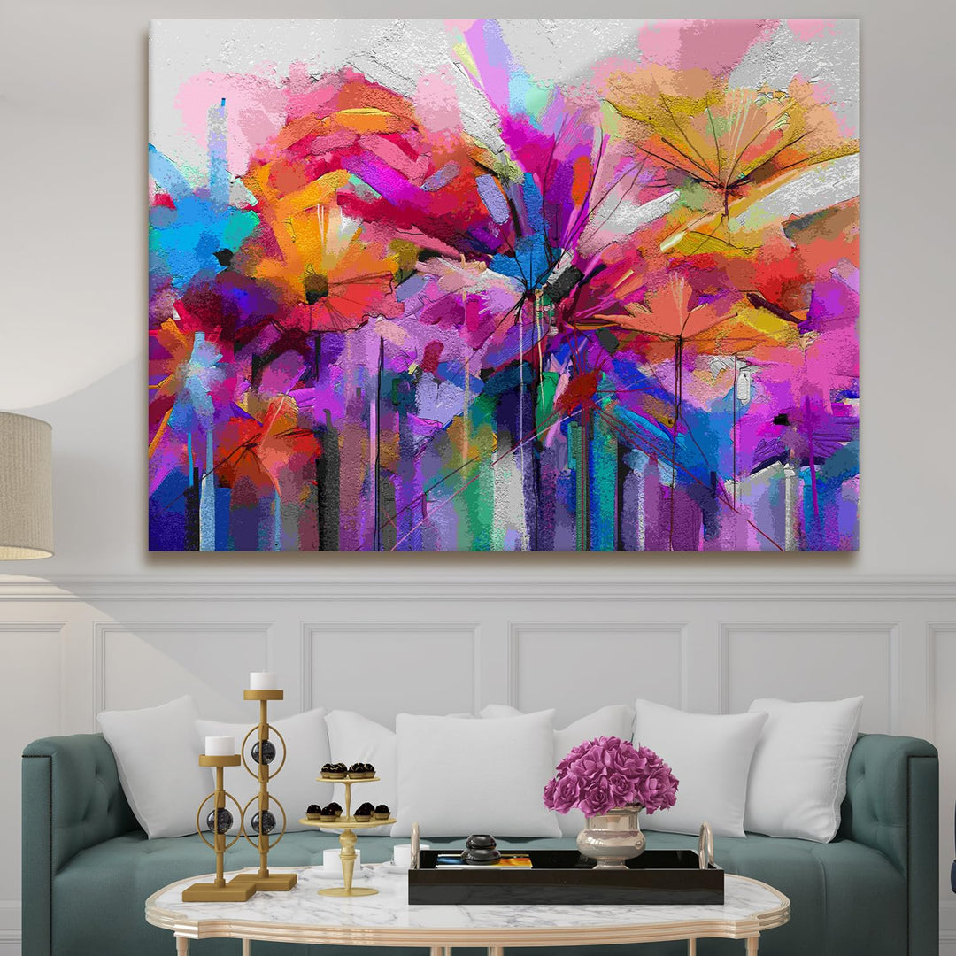 PAPER PLANE DESIGN Canvas Floral Wall Art: A Symphony of Nature's Elegance Large Size Canvas Framed Paintings For Living Room, Office, Home Decor. (FLWA04)