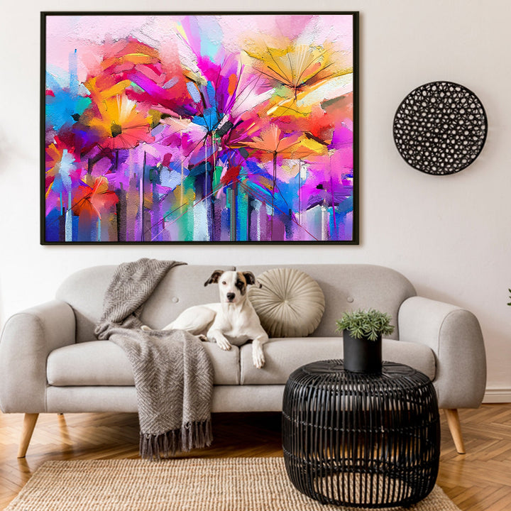 PAPER PLANE DESIGN Canvas Floral Wall Art: A Symphony of Nature's Elegance Large Size Canvas Framed Paintings For Living Room, Office, Home Decor. (FLWA04)