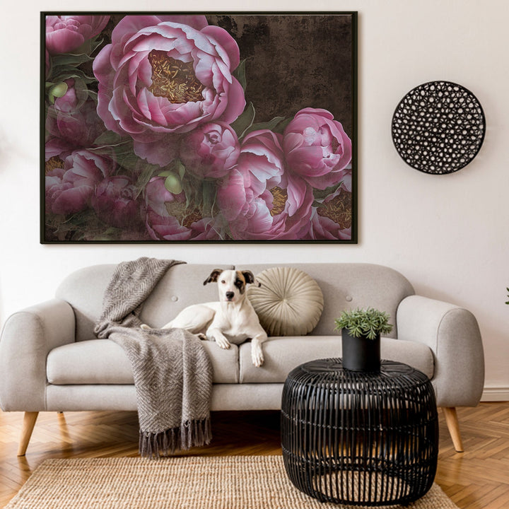PAPER PLANE DESIGN Canvas Floral Wall Art: A Symphony of Nature's Elegance Large Size Canvas Framed Paintings For Living Room, Office, Home Decor. (FLWA10)