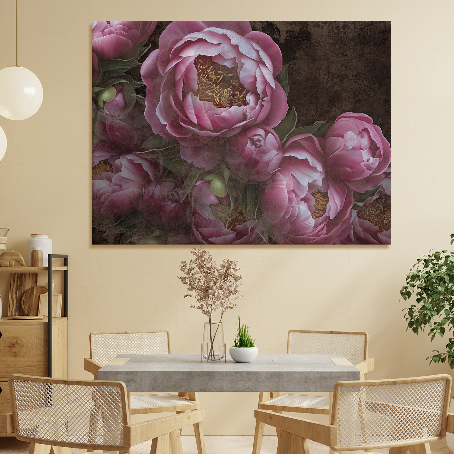PAPER PLANE DESIGN Canvas Floral Wall Art: A Symphony of Nature's Elegance Large Size Canvas Framed Paintings For Living Room, Office, Home Decor. (FLWA10)