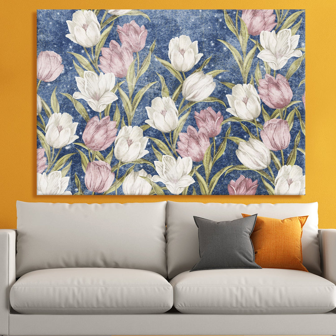 PAPER PLANE DESIGN Canvas Floral Wall Art: A Symphony of Nature's Elegance Large Size Canvas Framed Paintings For Living Room, Office, Home Decor. (FLWA11)