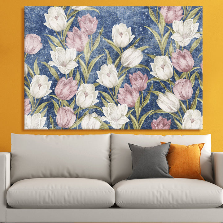 PAPER PLANE DESIGN Canvas Floral Wall Art: A Symphony of Nature's Elegance Large Size Canvas Framed Paintings For Living Room, Office, Home Decor. (FLWA11)