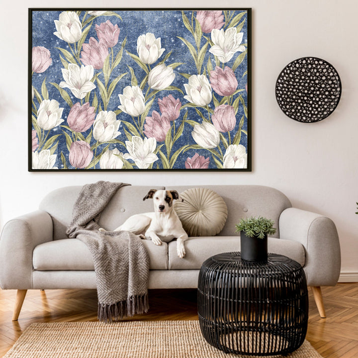PAPER PLANE DESIGN Canvas Floral Wall Art: A Symphony of Nature's Elegance Large Size Canvas Framed Paintings For Living Room, Office, Home Decor. (FLWA11)