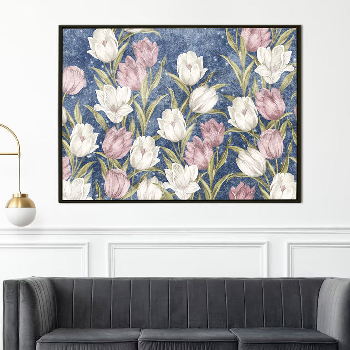 PAPER PLANE DESIGN Canvas Floral Wall Art: A Symphony of Nature's Elegance Large Size Canvas Framed Paintings For Living Room, Office, Home Decor. (FLWA11)