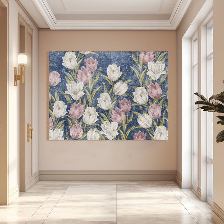 PAPER PLANE DESIGN Canvas Floral Wall Art: A Symphony of Nature's Elegance Large Size Canvas Framed Paintings For Living Room, Office, Home Decor. (FLWA11)