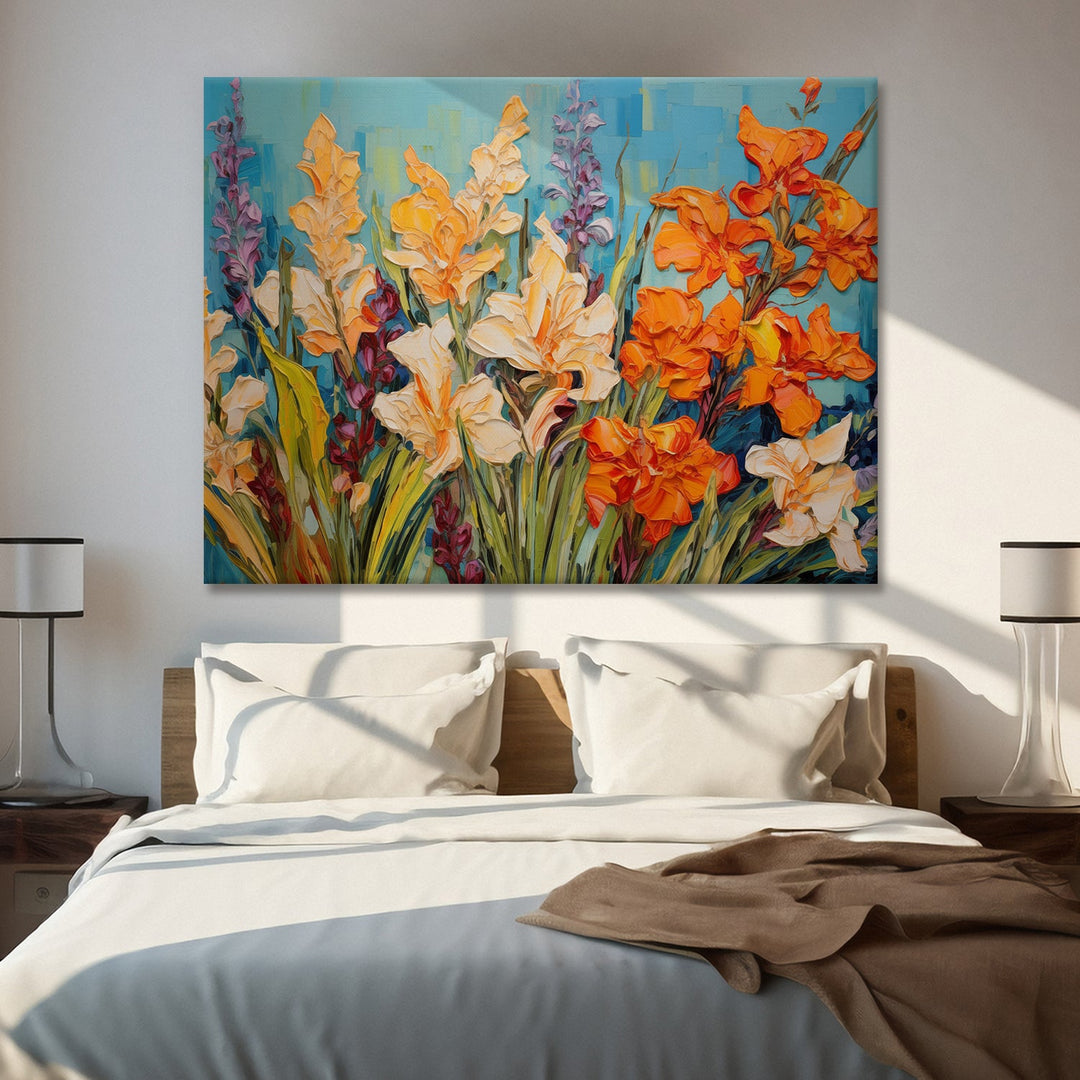 PAPER PLANE DESIGN Canvas Floral Wall Art: A Symphony of Nature's Elegance Large Size Canvas Framed Paintings For Living Room, Office, Home Decor. (FLWA12)