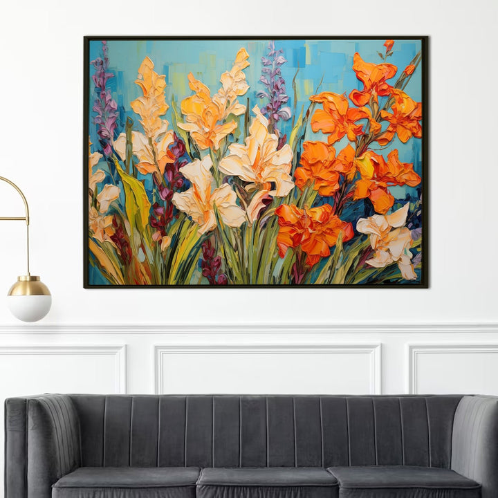 PAPER PLANE DESIGN Canvas Floral Wall Art: A Symphony of Nature's Elegance Large Size Canvas Framed Paintings For Living Room, Office, Home Decor. (FLWA12)