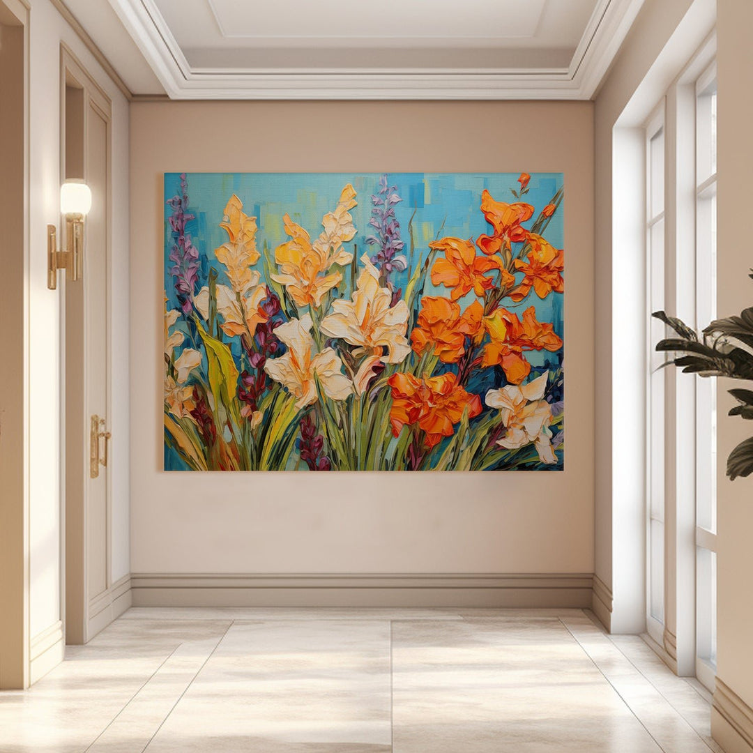 PAPER PLANE DESIGN Canvas Floral Wall Art: A Symphony of Nature's Elegance Large Size Canvas Framed Paintings For Living Room, Office, Home Decor. (FLWA12)