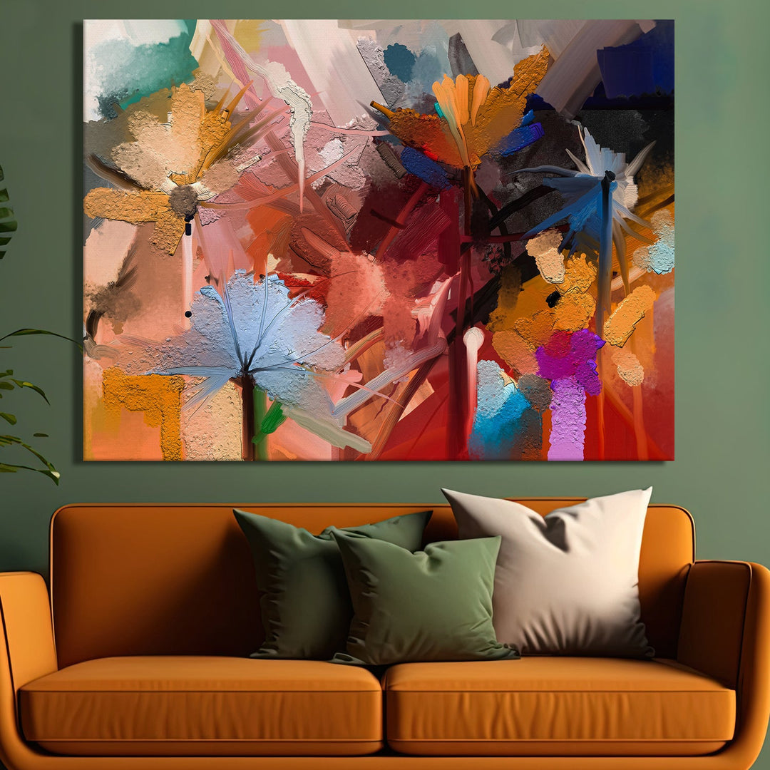 PAPER PLANE DESIGN Canvas Floral Wall Art: A Symphony of Nature's Elegance Large Size Canvas Framed Paintings For Living Room, Office, Home Decor. (FLWA13)