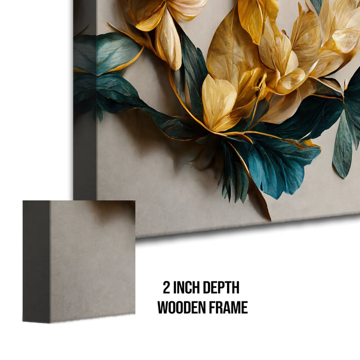 PAPER PLANE DESIGN Canvas Floral Wall Art: A Symphony of Nature's Elegance Large Size Canvas Framed Paintings For Living Room, Office, Home Decor. (FLWA17)
