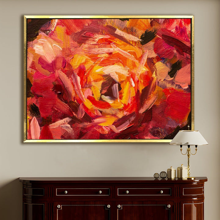 PAPER PLANE DESIGN Canvas Floral Wall Art: A Symphony of Nature's Elegance Large Size Canvas Framed Paintings For Living Room, Office, Home Decor. (FLWA18)