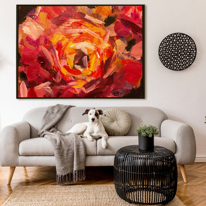 PAPER PLANE DESIGN Canvas Floral Wall Art: A Symphony of Nature's Elegance Large Size Canvas Framed Paintings For Living Room, Office, Home Decor. (FLWA18)