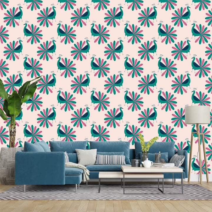 Peacock Feather Wallpaper - Add a touch of elegance to your home