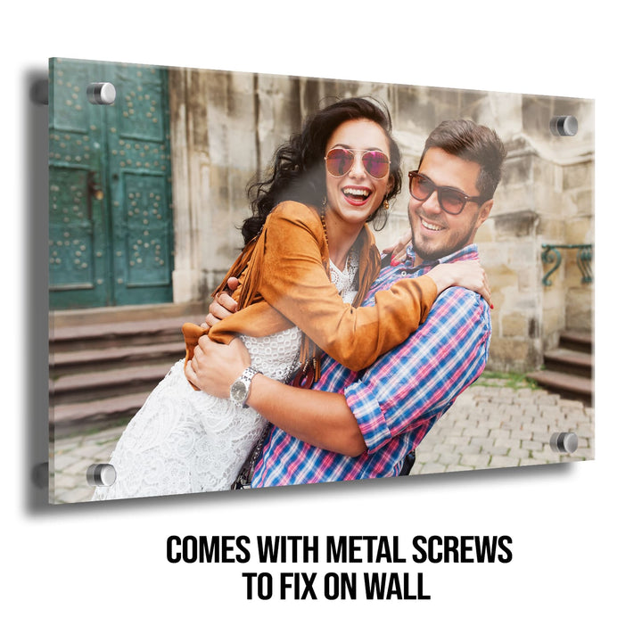 Personalized Transparent Acrylic Wall Photo Frame for Birthday & Anniversary Gift