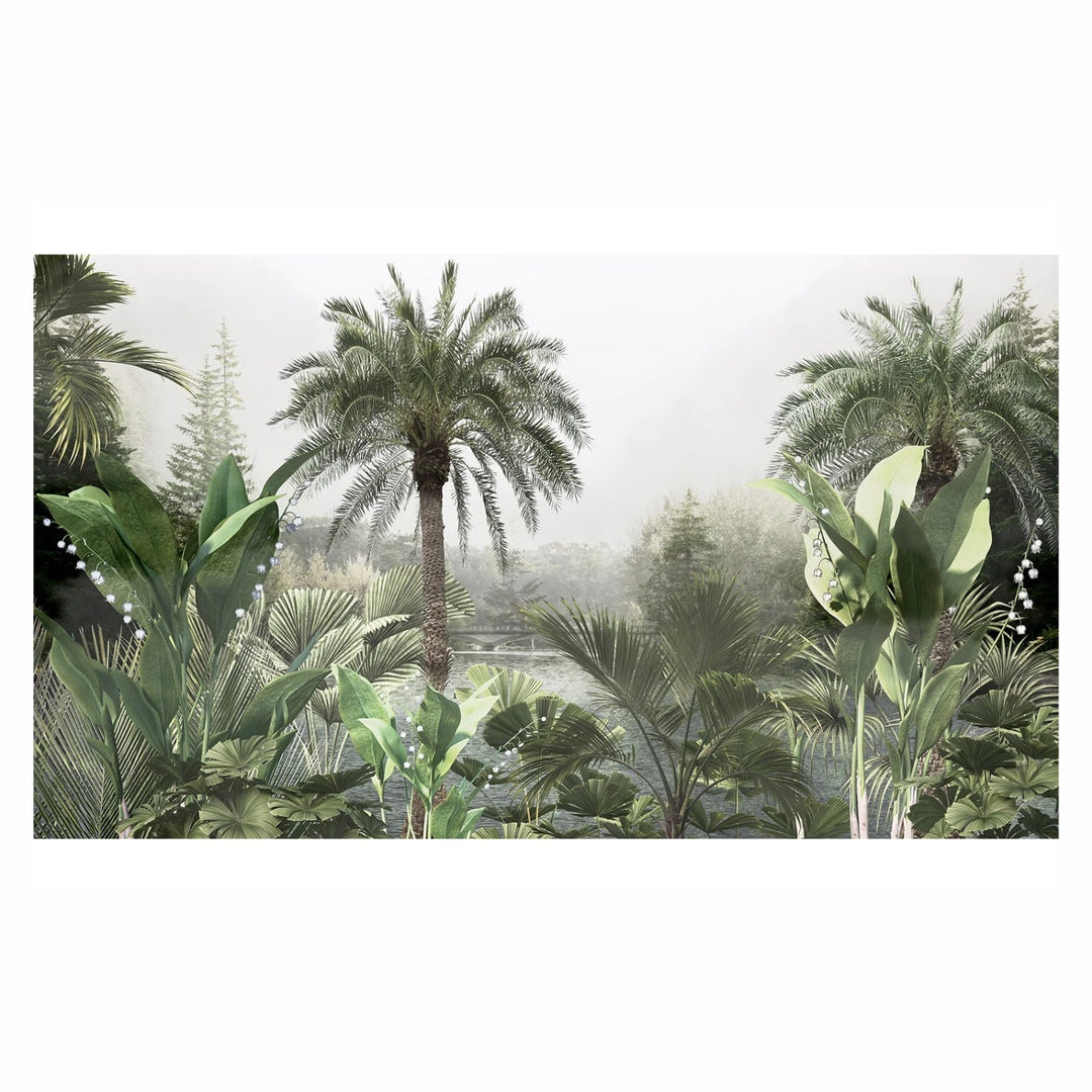 Personalized Tropical palm forest Wallpaper for Home and Cafe Wall Decoration