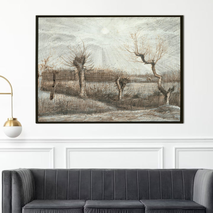 Pollards Birch Trees Color Wall Art Large Size by Vincent Van Gogh Paintings for Bedroom Living Room Home Office Décor. (VAWA010).