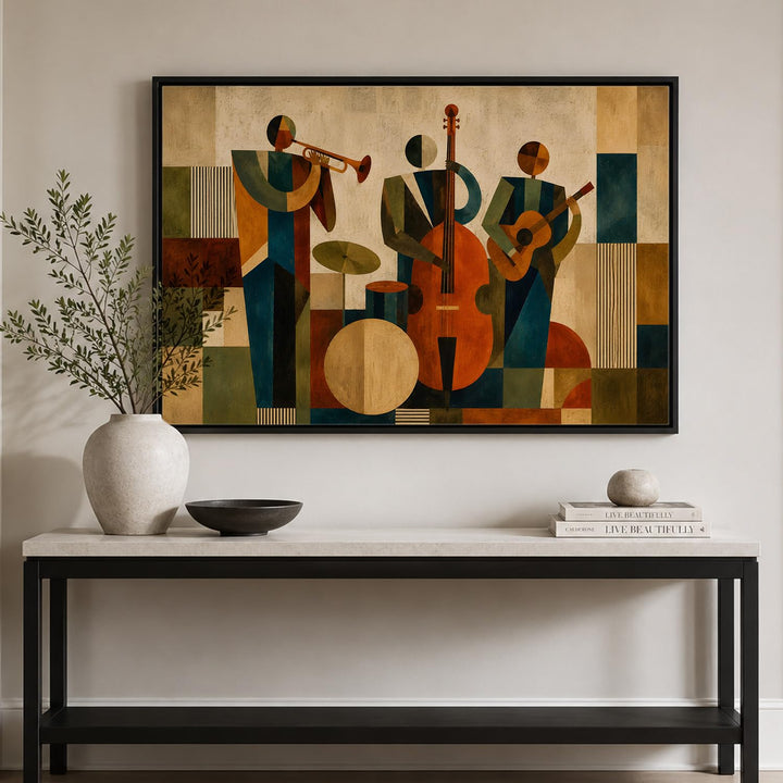 Golden Interval in Black Floater Frame