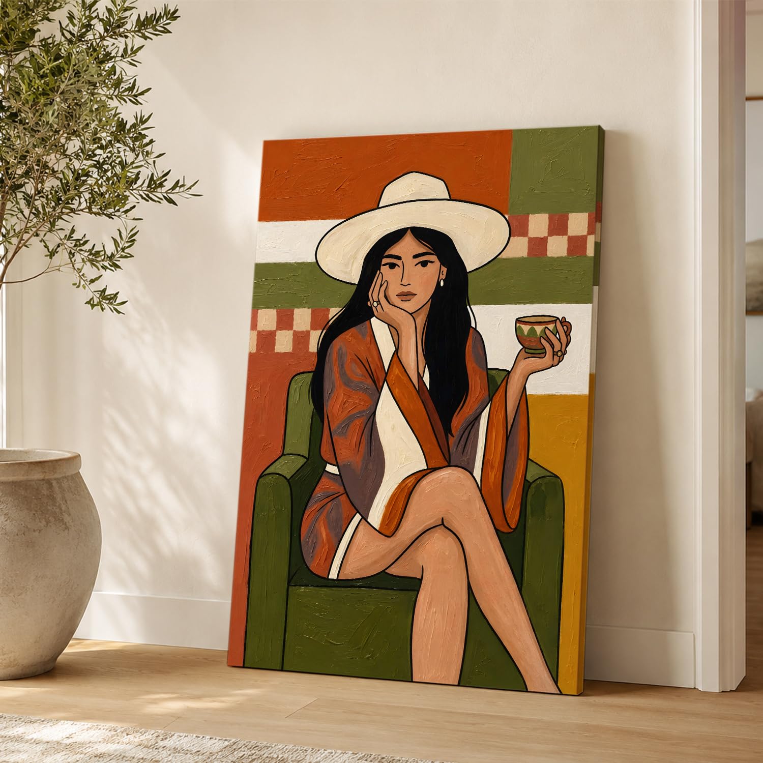 Ivory Pulse in Gallery Wrapped Canvas