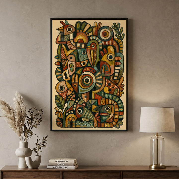 Copper Reverie in Black Floater Frame