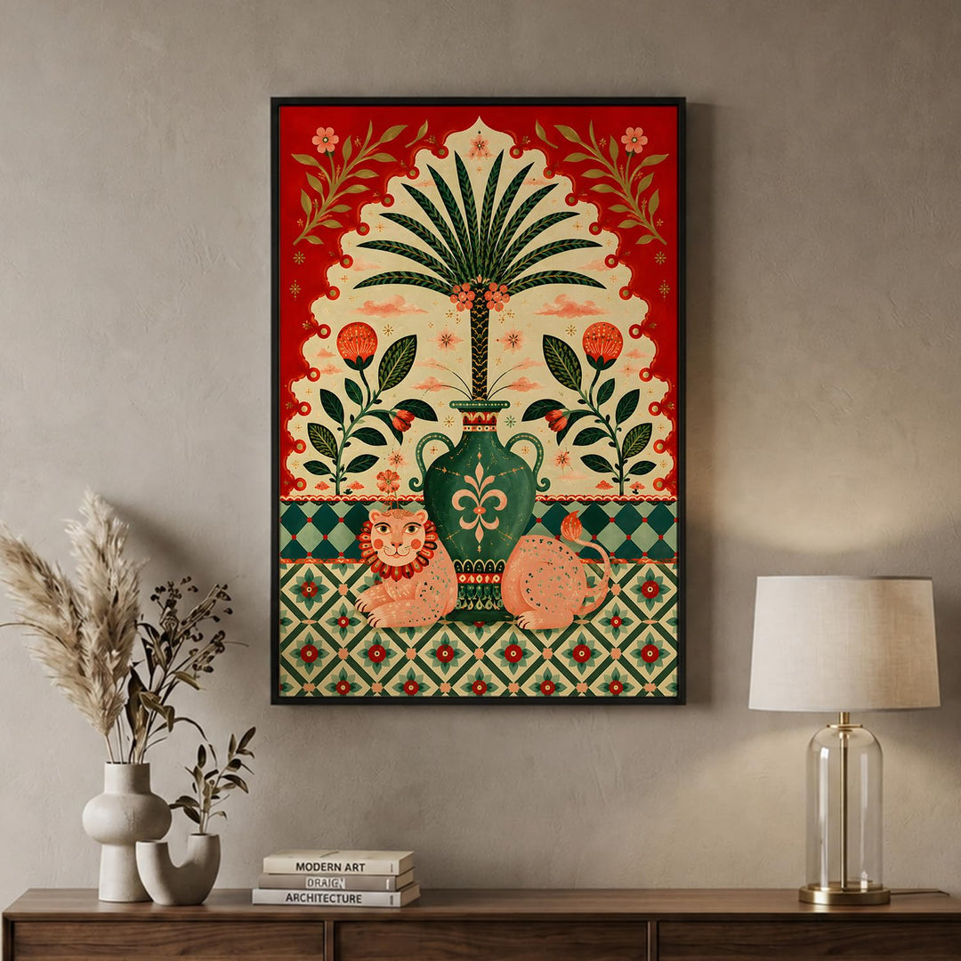 Desert Bloom in Black Floater Frame