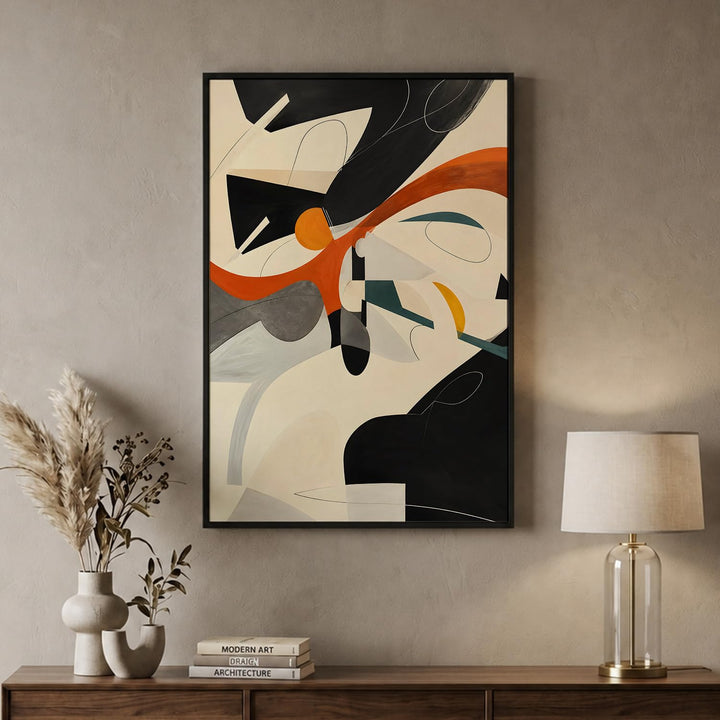 Midnight Garden in Black Floater Frame