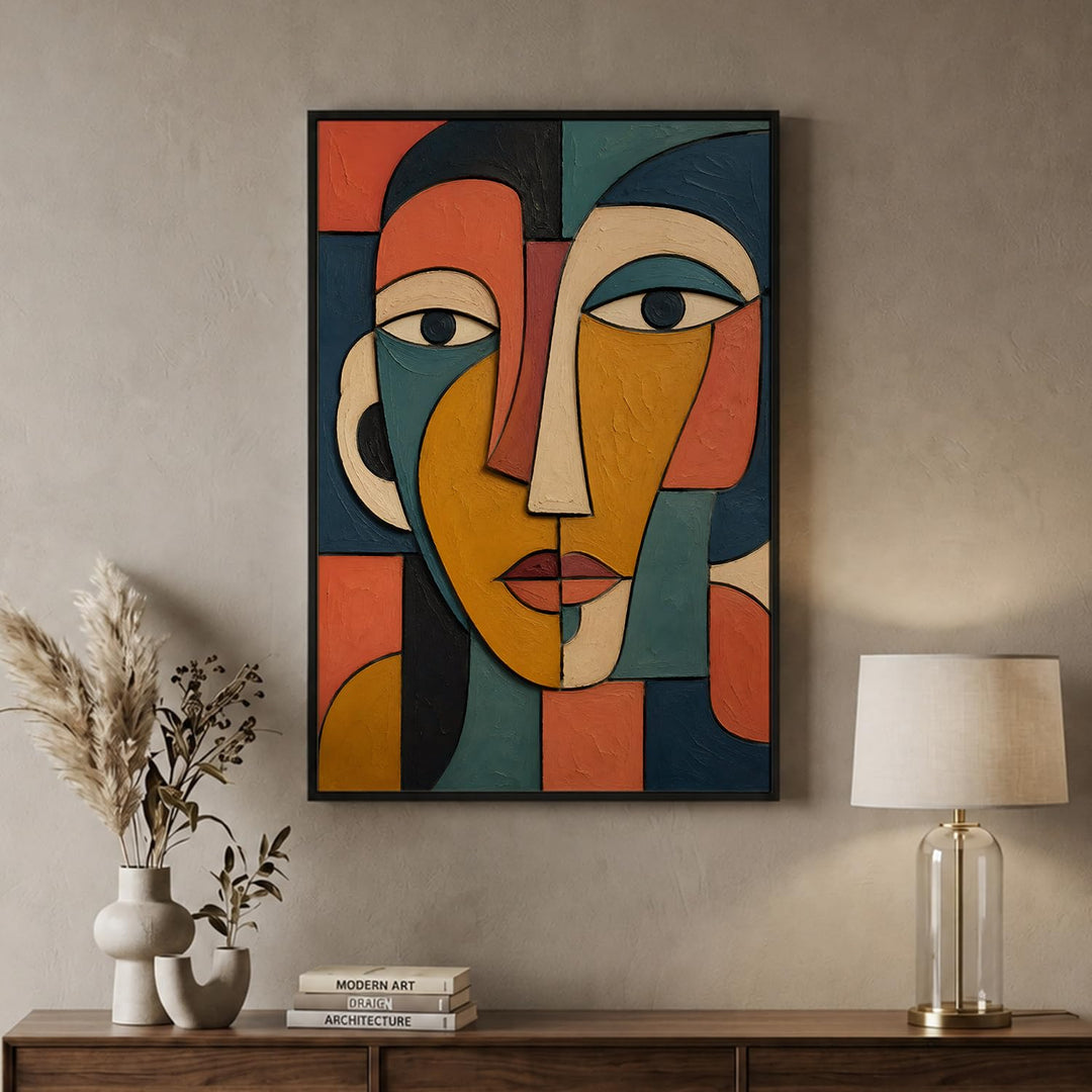 Opaline Flow in Black Floater Frame
