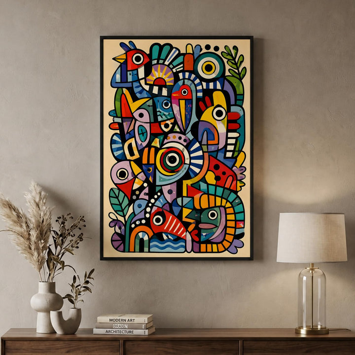 Sunlit Layers in Black Floater Frame