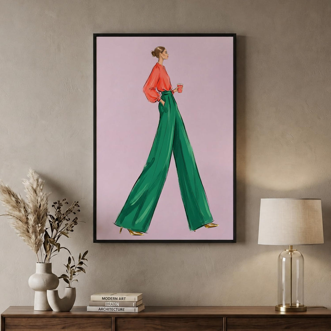 Earthen Symphony in Black Floater Frame