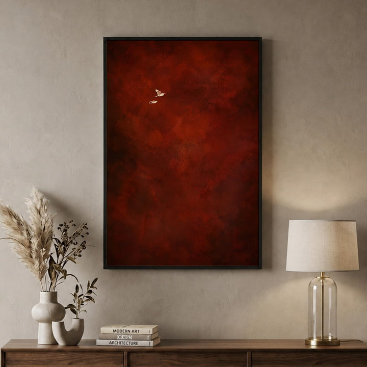 Mosaic Calm in Black Floater Frame