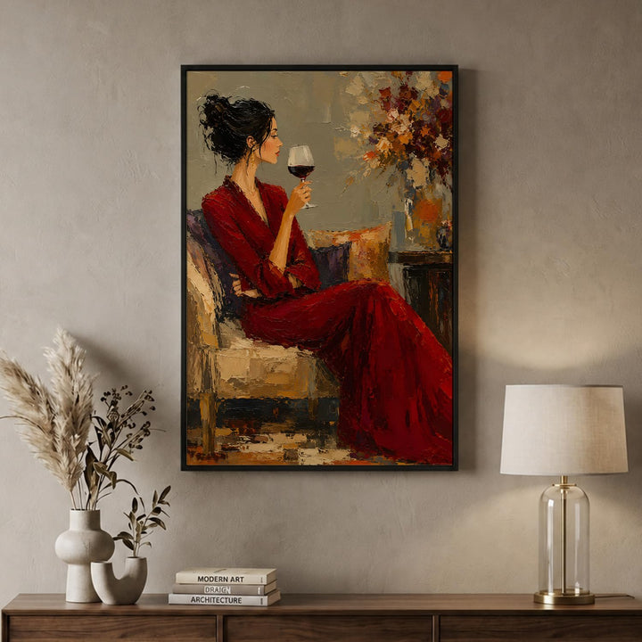 Golden Terrain in Black Floater Frame