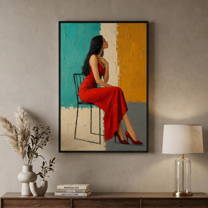 Ember Tides in Black Floater Frame