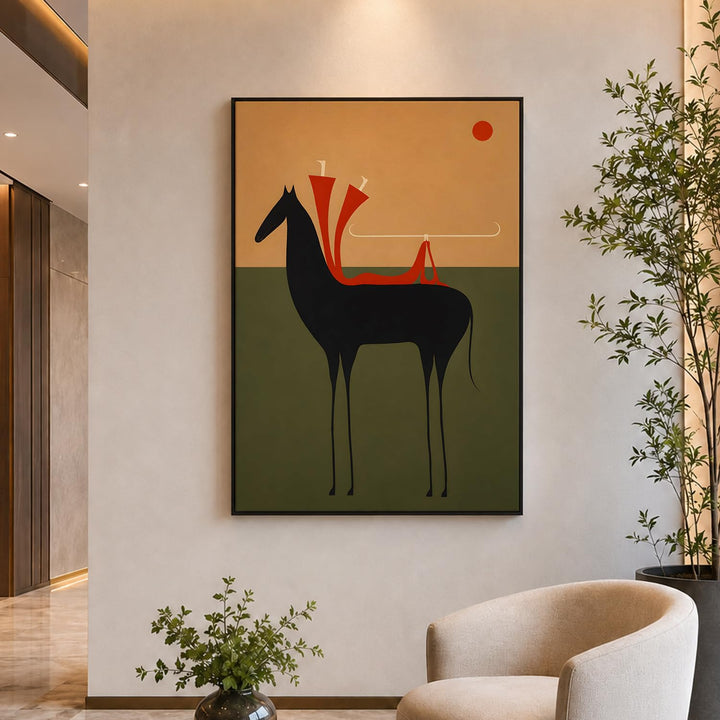 Copper Bloom in Black Floater Frame