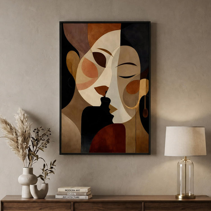 Velvet Geometry in Black Floater Frame